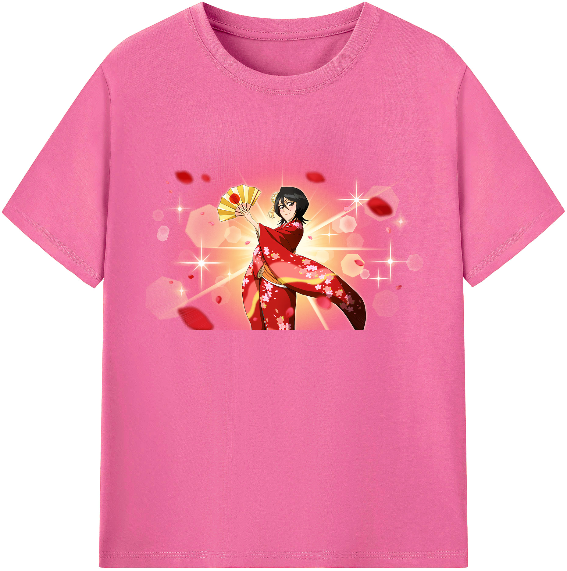 （画像用） ブリーチ 朽木ルキア BLEACH Kuchiki Rukia レディースカジュアルプリントTシャツ（綿100％）
